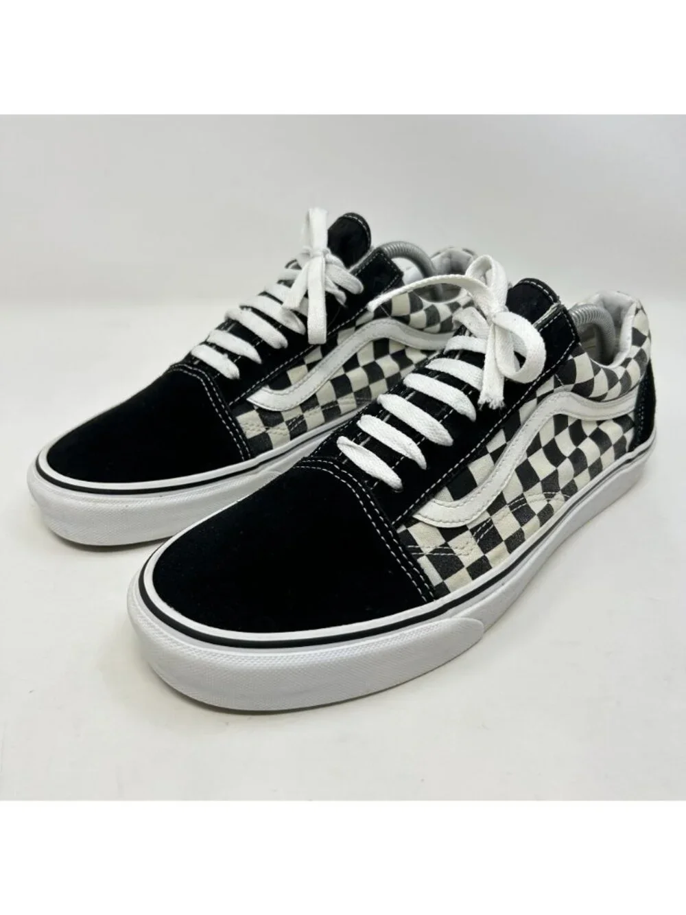 Vans Old Skool Checkerboard Black White  Skate Shoes Size 10.5 Men / 12 Wmns